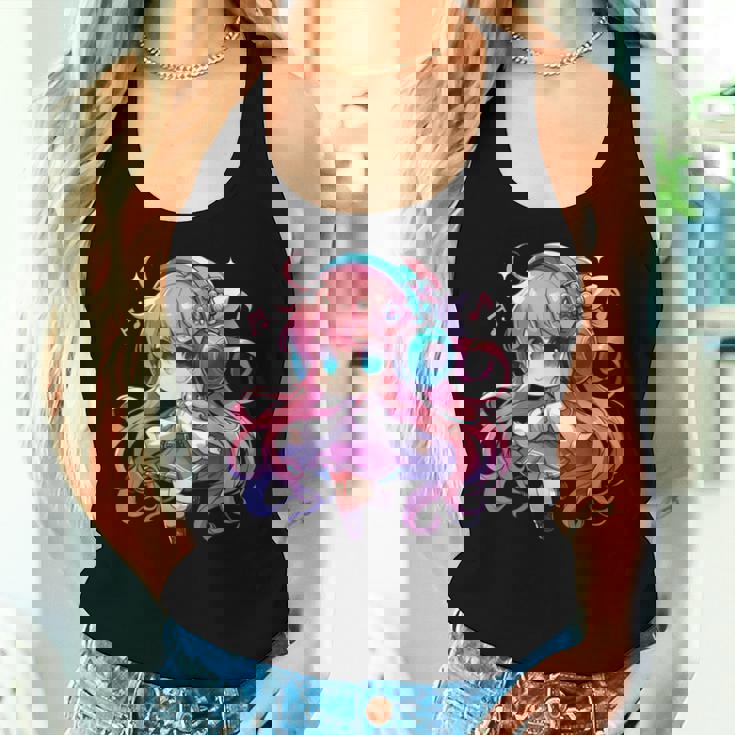 かわいい ちびアニメ 女の子 アニメ グッズ かわいい 日本の漫画ファン レディースタンクトップ 彼女への贈り物