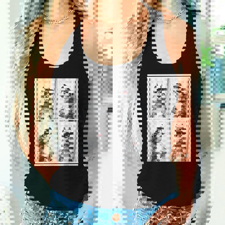 かわいい リスの顔 ペット フォトブース キッズ 若者 男の子 男性 女の子 レディースタンクトップ 彼女への贈り物