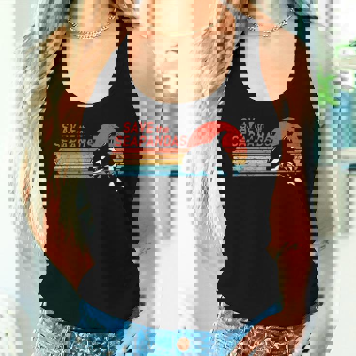 かわいいシャチave Theeapandas レディースタンクトップ 彼女への贈り物