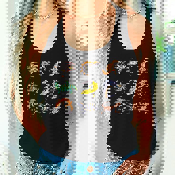 さまざまな種類のトカゲ 男の子 キッズ 女の子 教育 トカゲ レディースタンクトップ 彼女への贈り物