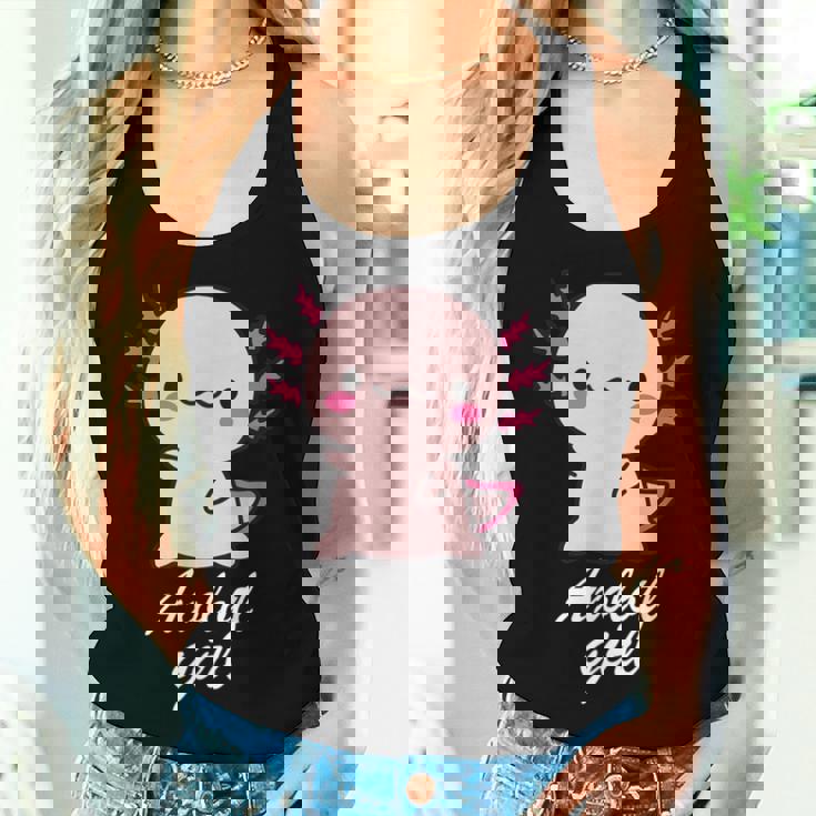 ウーパールーパーの女の子 レディースタンクトップ 彼女への贈り物