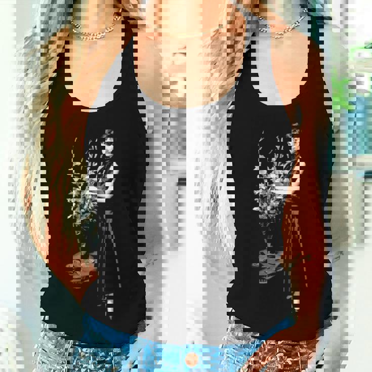 オードリー・ヘプバーンの花 長袖tシャツ レディースタンクトップ 彼女への贈り物