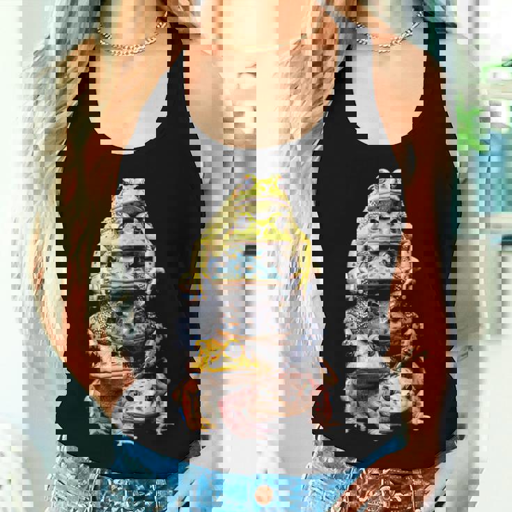 カエルキャッチャー 男の子 女の子 カエルハンター 動物 恋人 カエル レディースタンクトップ 彼女への贈り物