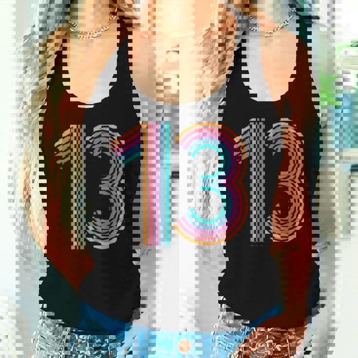 ナンバー13 13周年 男の子 女の子 13歳の誕生日 レディースタンクトップ 彼女への贈り物