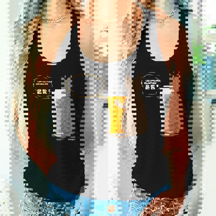 ビールをすすめるねこ2 猫 ビール Cat Beer レディースタンクトップ 彼女への贈り物