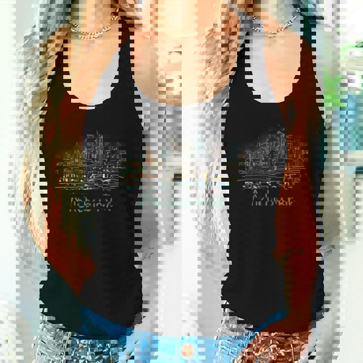 メルボルンシティオーストラリアお土産ギフト 男性 女性 レディースタンクトップ 彼女への贈り物