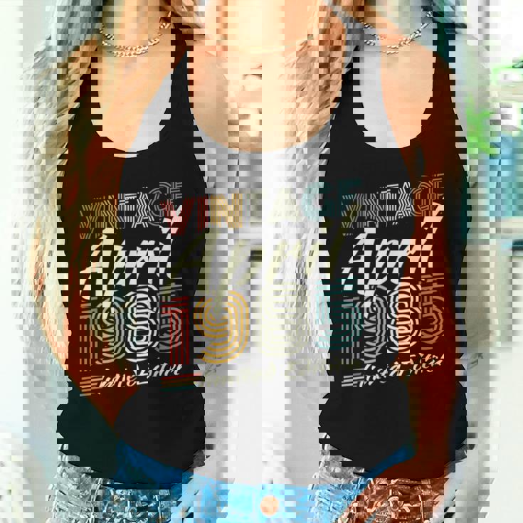 ヴィンテージ 1985年4月 40歳の誕生日プレゼント 男性 女性 レディースタンクトップ 彼女への贈り物