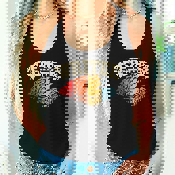 作家 アート 男性 女性 小説 執筆 小説家 作家 レディースタンクトップ 彼女への贈り物