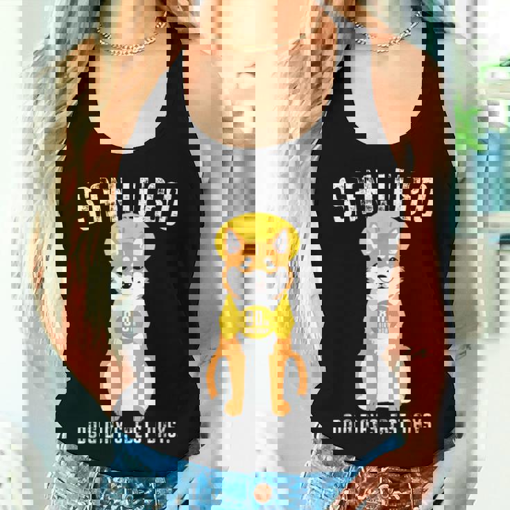 傘寿祝い 犬 柴犬 ちゃんちゃんこ 男性 女性 犬好き 80歳 Dog Days Best Days レディースタンクトップ 彼女への贈り物