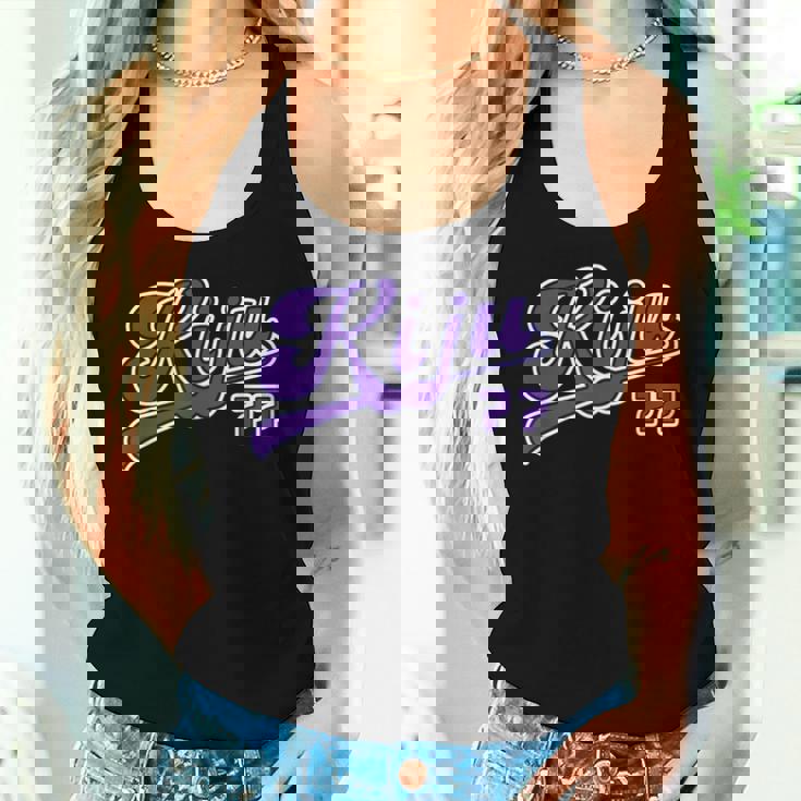 喜寿祝い 野球 野球好き 野球ユニフォーム風 Kiju 文字 父 母 男性 女性 77歳 誕生日 前後プリント レディースタンクトップ 彼女への贈り物