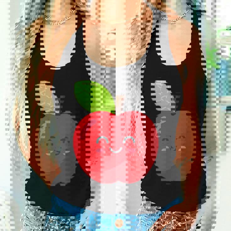 子供、女性、男性向けのミニマルな甘いリンゴ レディースタンクトップ 彼女への贈り物