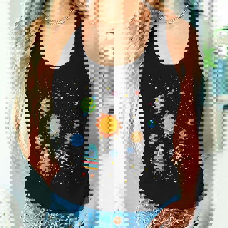 宇宙 惑星 太陽系 宇宙飛行士 オタク キッズ 男の子 女の子 レディースタンクトップ 彼女への贈り物