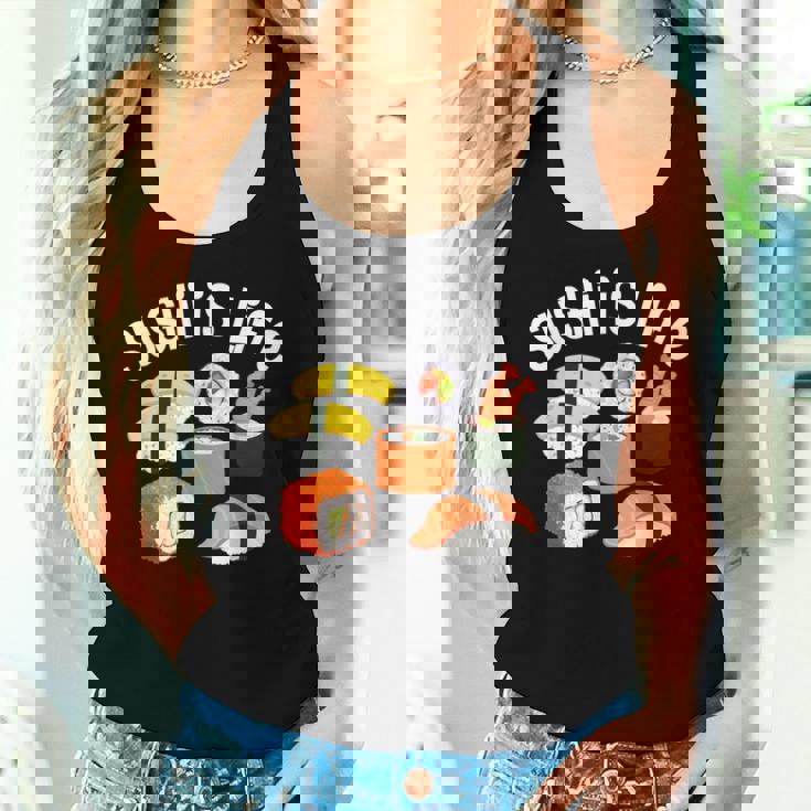 寿司アート 男性 女性 和食 寿司 巻き寿司 好き レディースタンクトップ 彼女への贈り物