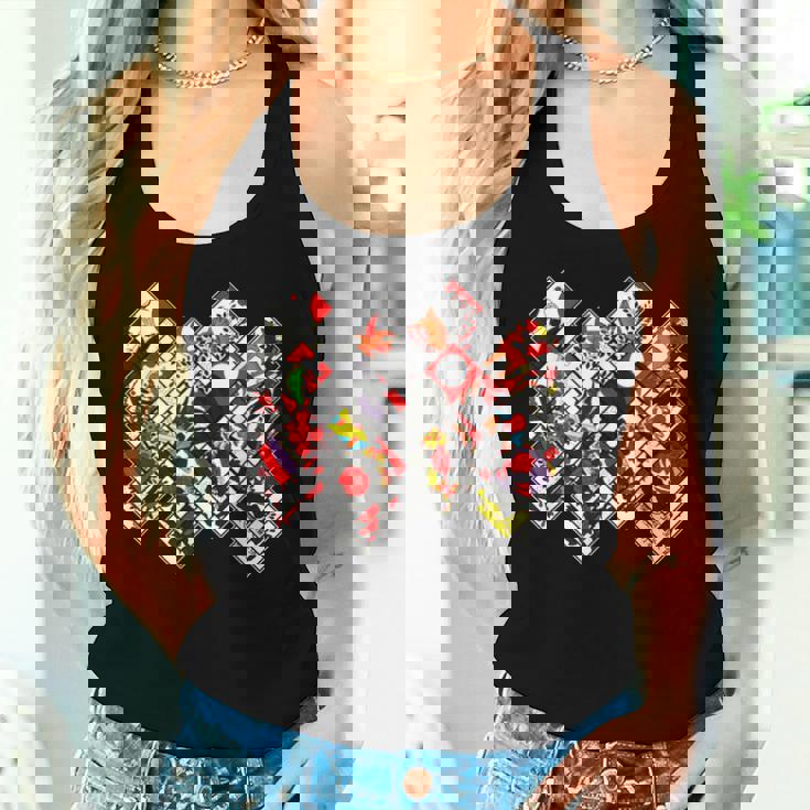 日本の伝統工芸品 花札 男性 女性 レディースタンクトップ 彼女への贈り物