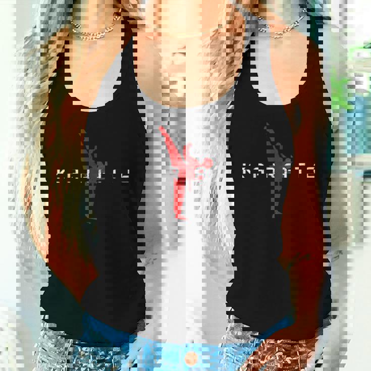 空手 格闘技 ファイター 黒帯 男の子 女の子 キッズ レディースタンクトップ 彼女への贈り物