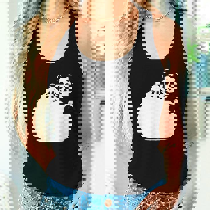 肉まんとパンダ かわいい チャイナ Pork Bunpanda レディースタンクトップ 彼女への贈り物