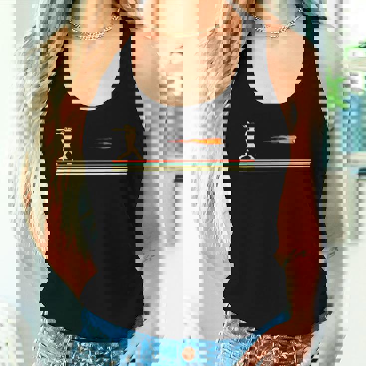 野球選手 娘 面白い ソフトボール バット 女の子 レディースタンクトップ 彼女への贈り物