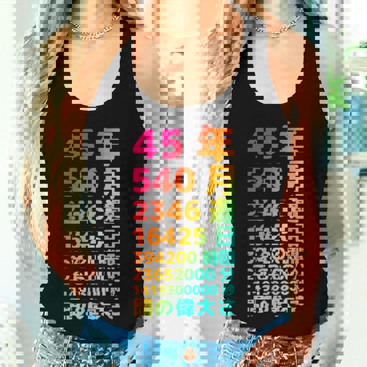 面白い45歳の誕生日の古いメーター 面白い45歳のギフト 女性 男性 面白い電卓 45歳の誕生日のギフト レディースタンクトップ 彼女への贈り物