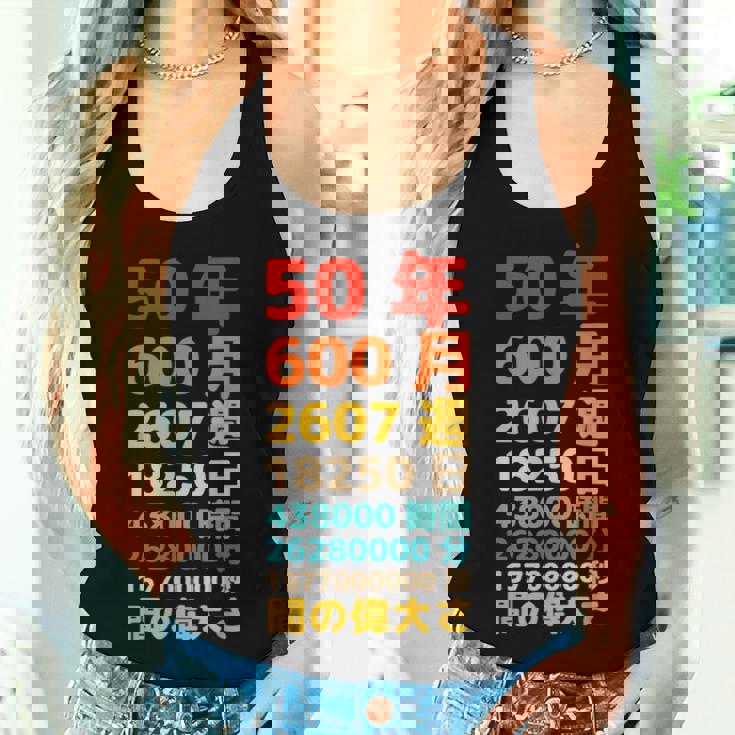 面白い50歳の誕生日の古いメーター 面白い50歳のギフト 女性 男性 面白い電卓 50歳の誕生日のギフト レディースタンクトップ 彼女への贈り物