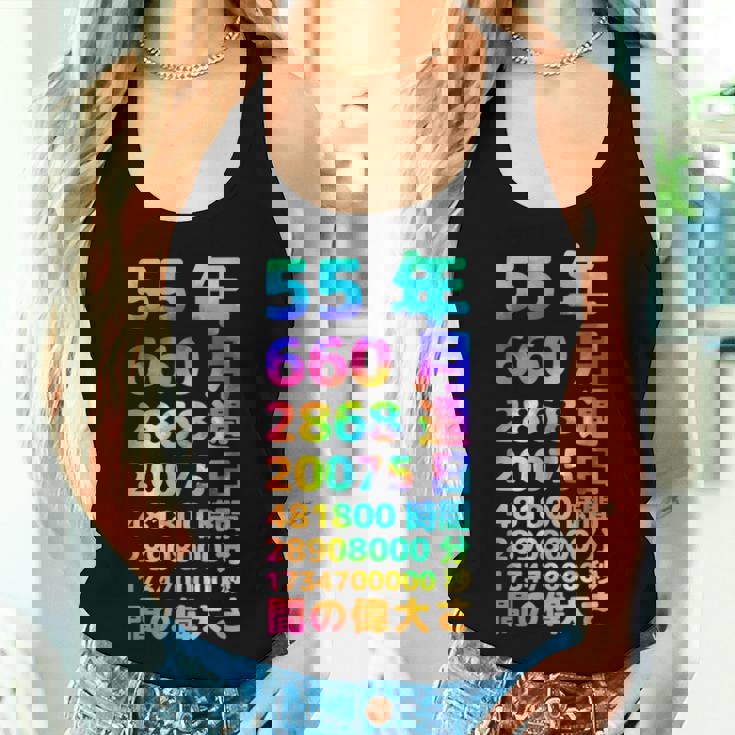 面白い55歳の誕生日の古いメーター 面白い55歳のギフト 女性 男性 面白い電卓 55歳の誕生日のギフト レディースタンクトップ 彼女への贈り物