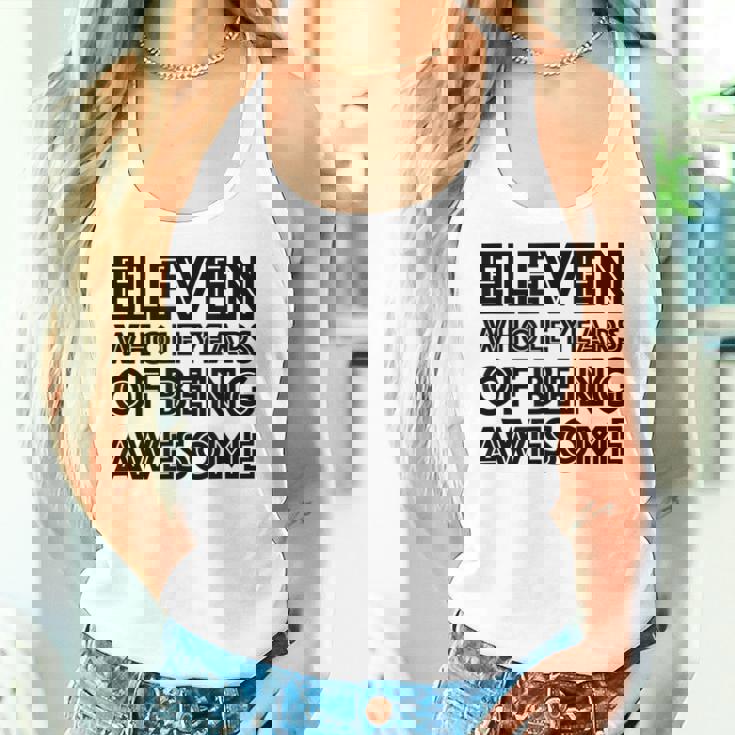 11歳の誕生日シャツギフト年齢11歳男の子女の子 レディースタンクトップ 彼女への贈り物