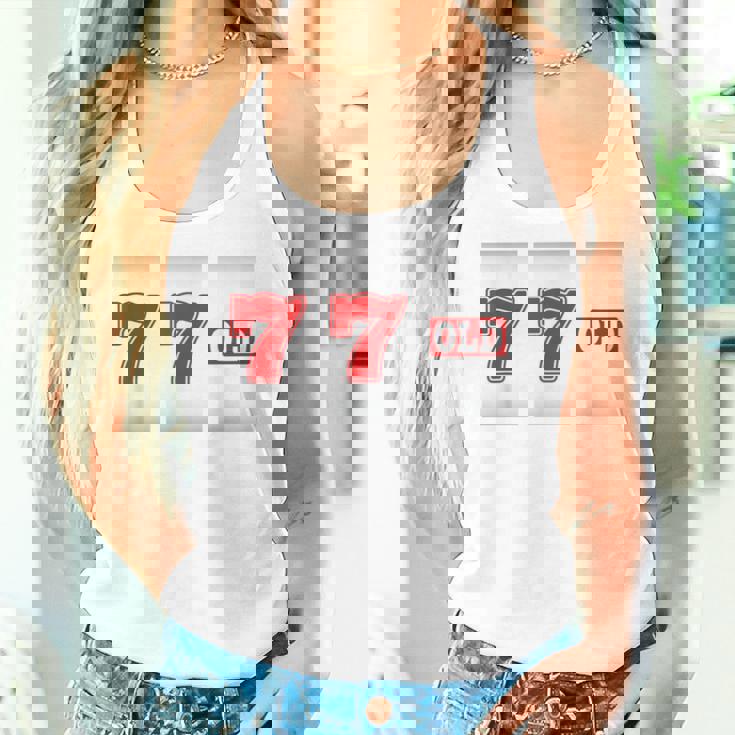 77 歳 喜寿 77歳 77才 お祝い 男性 女性 喜寿祝い 父 母 きじゅ 誕生日 スロット パチスロ レディースタンクトップ 彼女への贈り物