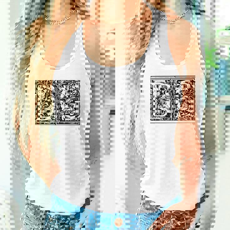 Dg Initials D G Nameurname Onomastics Onomatology レディースタンクトップ 彼女への贈り物