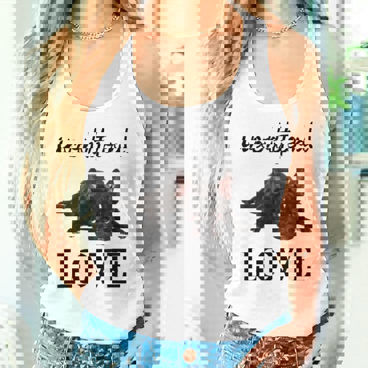 Frenchie Mum Dogへのラブフレンチブルドッグギフト レディースタンクトップ 彼女への贈り物