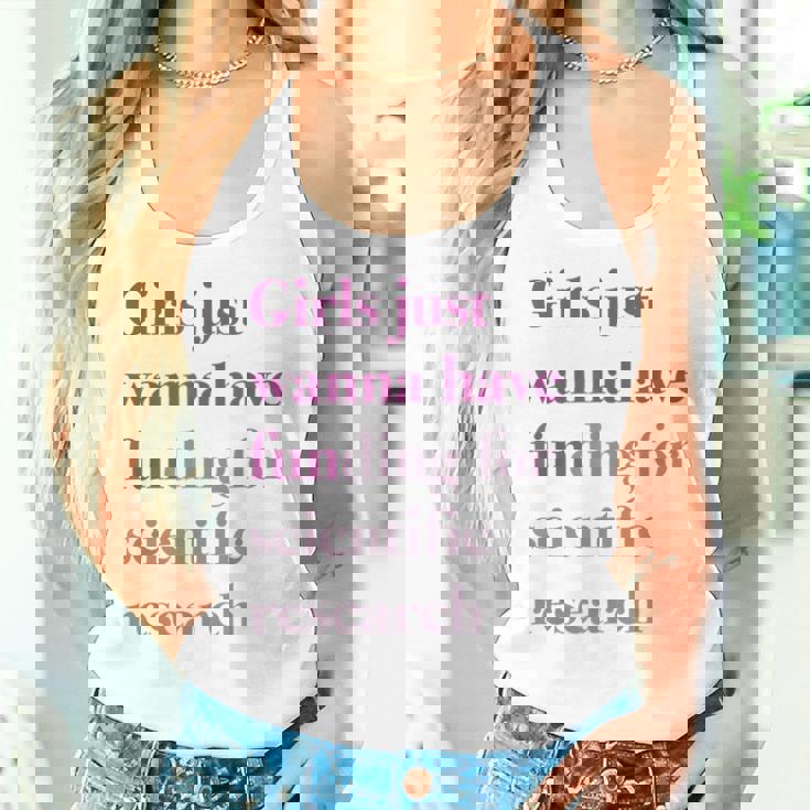 Girls Just Wanna Have Funding X Forcience Research レディースタンクトップ 彼女への贈り物