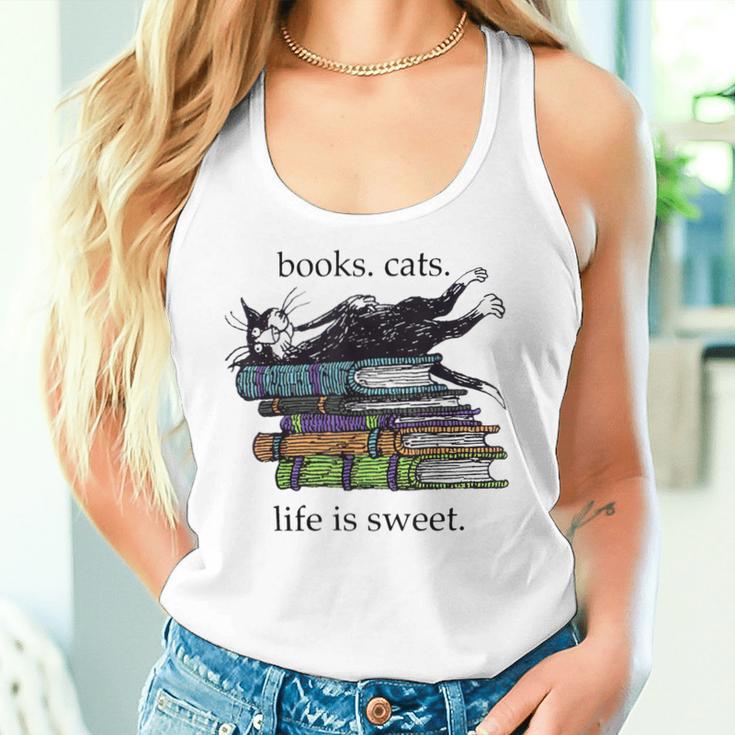 Livres Cats Life Isweet Cats Books Lover Women Débardeur pour femme Cadeaux pour elle