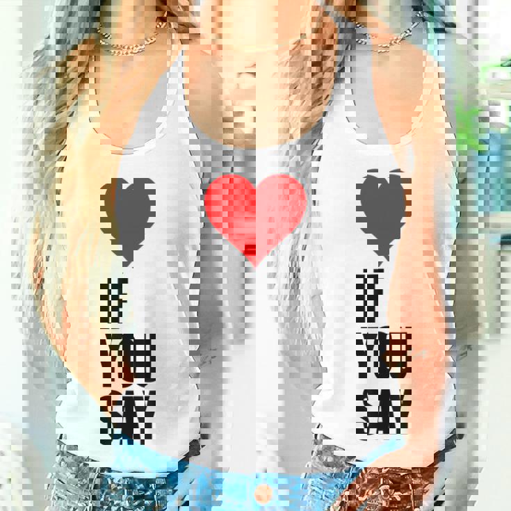 I Love Heart Red If Youay For アパレル レディースタンクトップ 彼女への贈り物