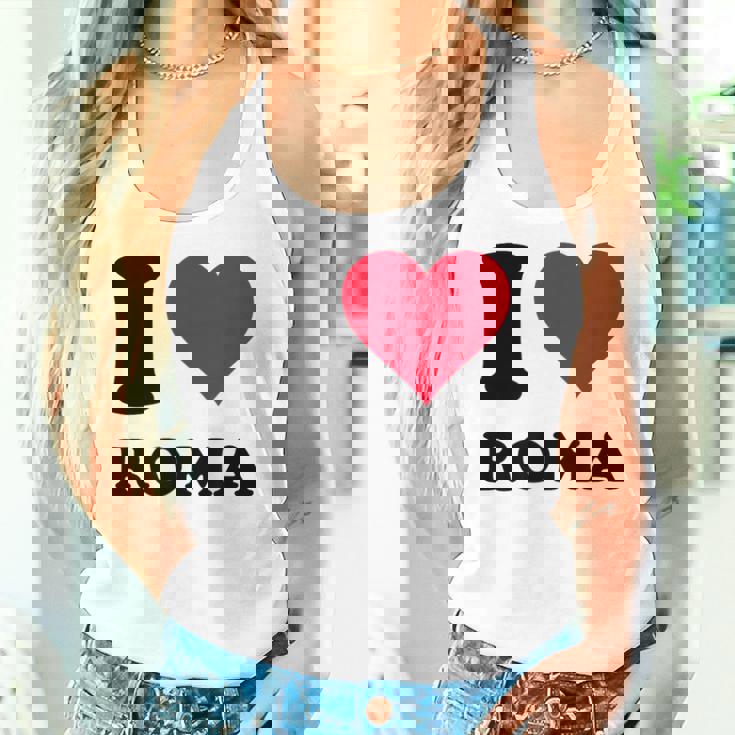 I Love Roma レディースタンクトップ 彼女への贈り物