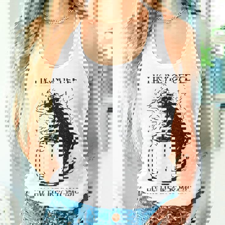 Magic Coffee Cat 面白い猫 レディースタンクトップ 彼女への贈り物