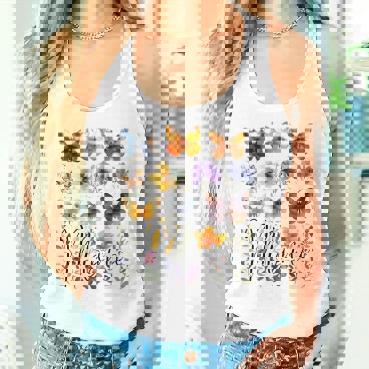 Mommy Mama バタフライ フローラル 夏 母の日 グラフィック ママ 長袖tシャツ レディースタンクトップ 彼女への贈り物