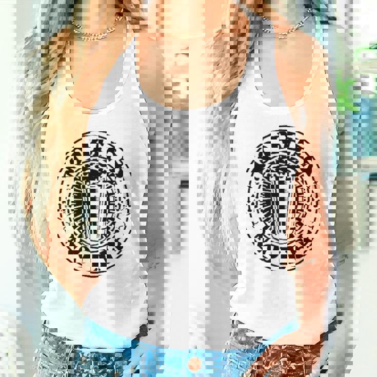 No Beer No Life ヴィンテージ飲酒 ビール愛好家向け 左胸 レディースタンクトップ 彼女への贈り物