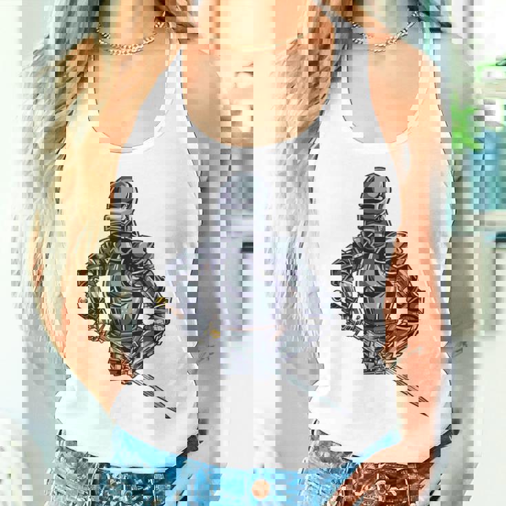 中世の兵士 騎士 戦士 ギフト 男性 女性 子供 男の子 レディースタンクトップ 彼女への贈り物