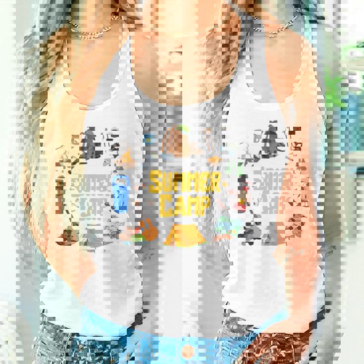 夏のキャンプ旅行 キャンパー キッズ 女の子 男の子 お揃い 長袖tシャツ レディースタンクトップ 彼女への贈り物