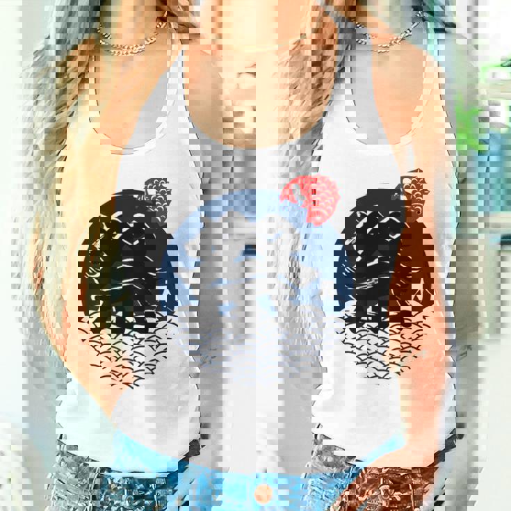 祭 まつり お祭り 海 富士山 鯛 夏祭り 秋祭り 花火大会 納涼まつり カジュアル はっぴのようなおもしろワッショイ レディースタンクトップ 彼女への贈り物