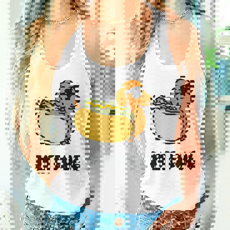 面白い犬 ホットドッグ 食通 駄洒落ギフト 男性 女性 キッズ 男の子 女の子 レディースタンクトップ 彼女への贈り物