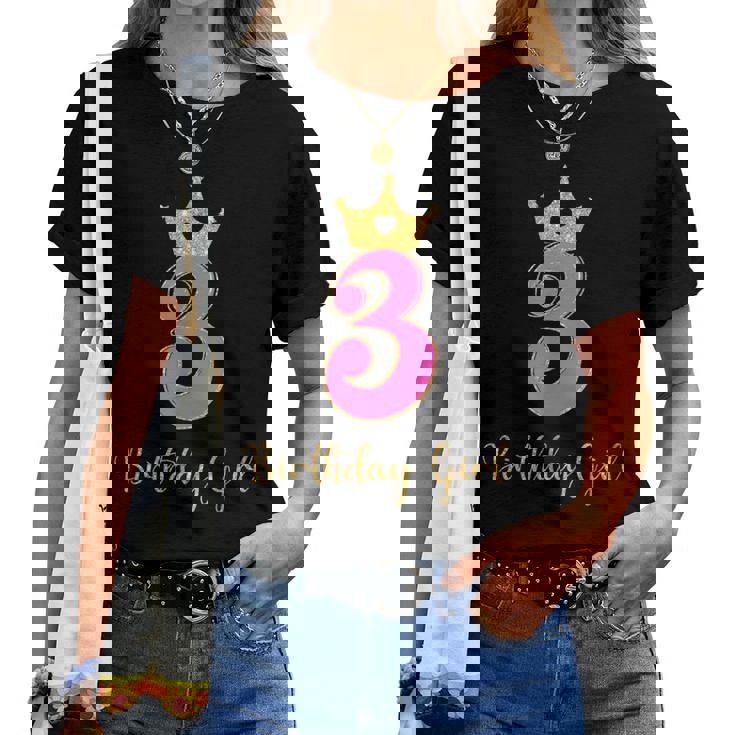 3歳の誕生日 女の子 3歳 誕生日パーティー 幼児 レディースTシャツ