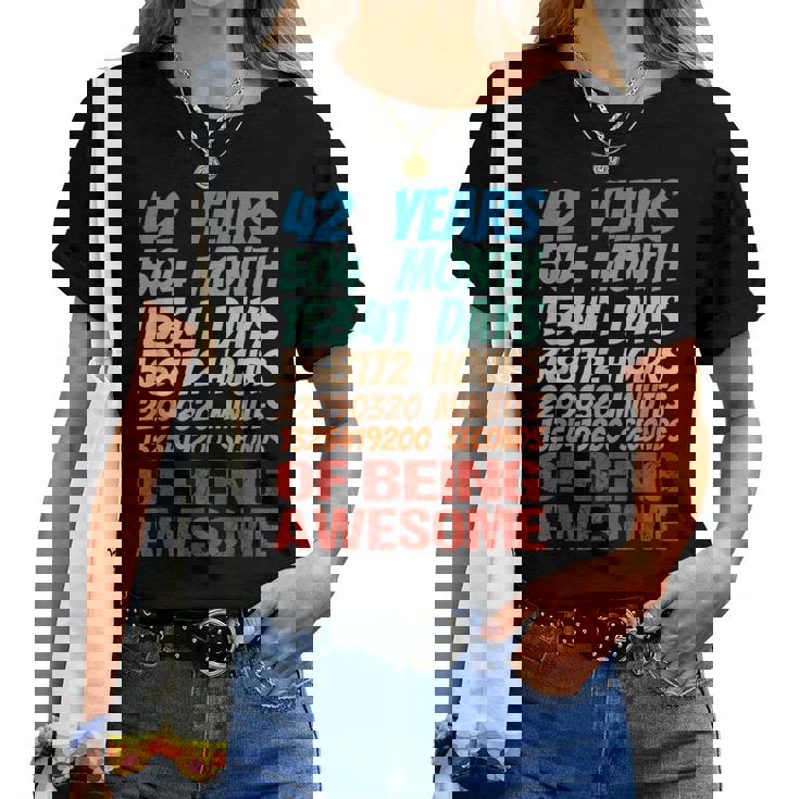 42歳 42歳 誕生日 女性 男性 42歳 誕生日 レディースTシャツ