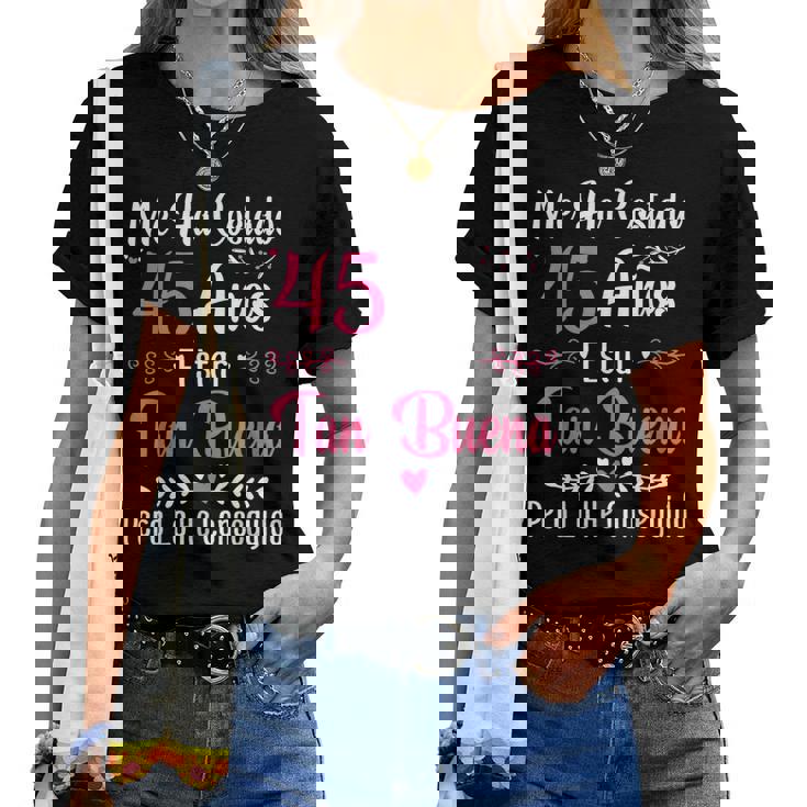 45 Cumpleaños 45 Años Hecha En 1980 Regalos Camiseta de mujer