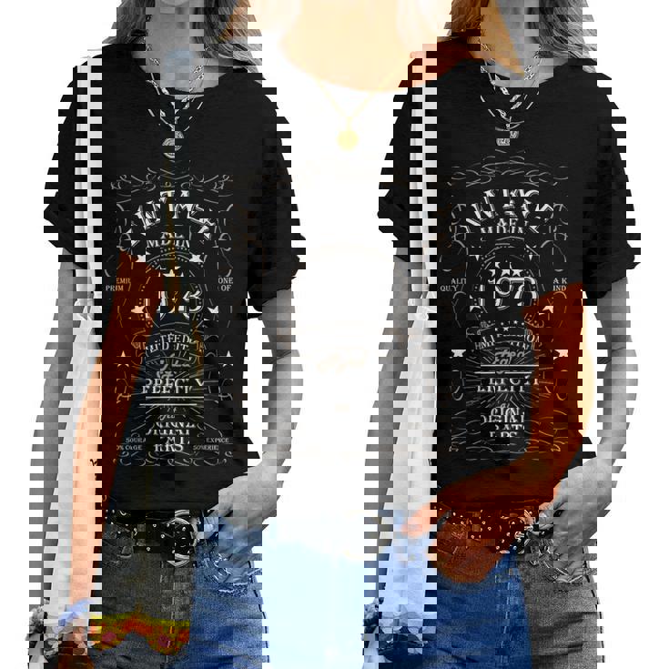 52歳の誕生日 男性 女性 52歳 1973年 誕生日プレゼント レディースTシャツ