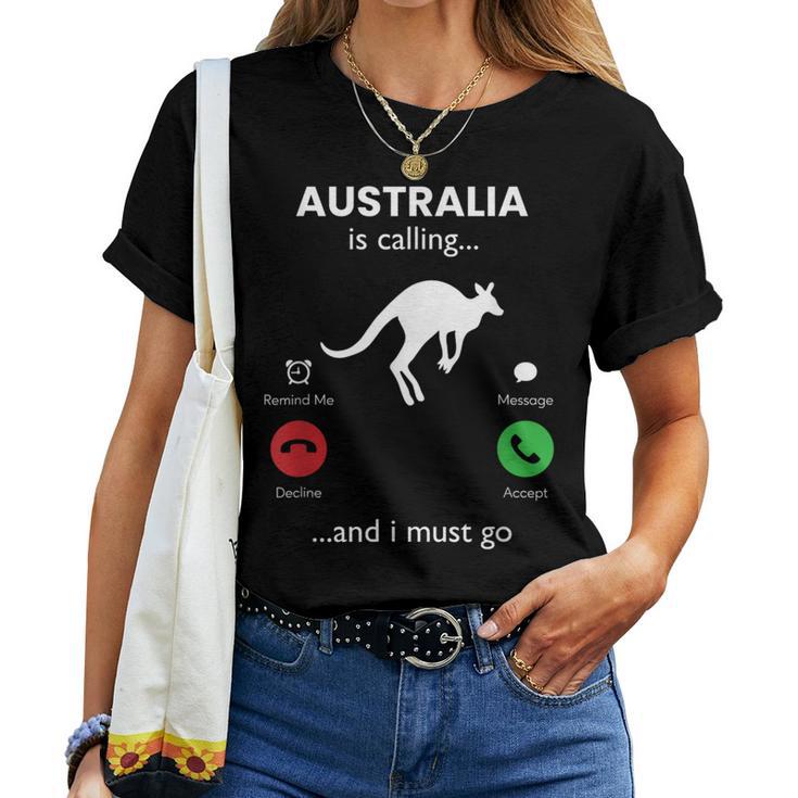 Australia Está Llamando Australia Divertida Camiseta de mujer
