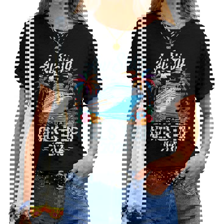 Awhip It's A Girls Trip 2026 マッチング クルーズ旅行 バケーション レディースTシャツ