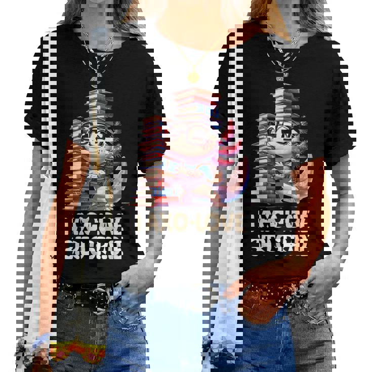 I Axo Love 3Rd Grade Axolotl 新学期読書 レディースTシャツ