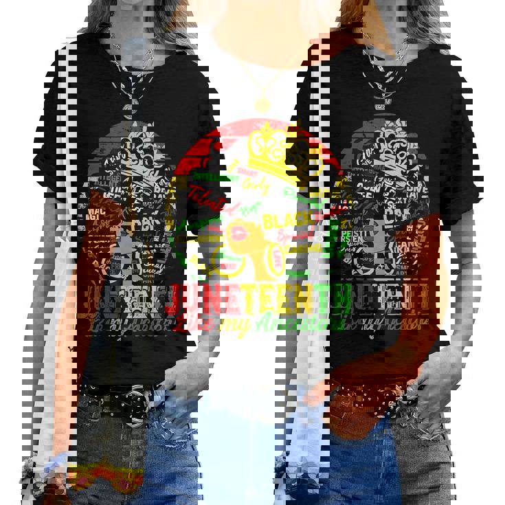 Black Freedom 1865 Junenth Like My Ancestors Women T-shirt