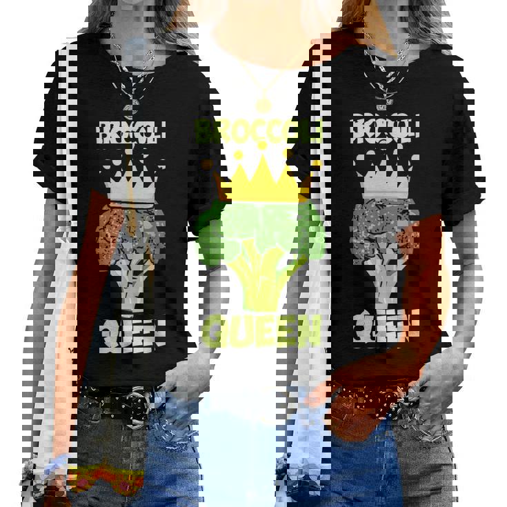 Broccoli Queen ブロッコリーの女王 ブロッコリー ベジタリアン・ベジタブル ブロッコリー レディースTシャツ