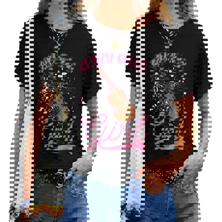 Crazy Cello Girliolonchelo Chicaioloncelista Camiseta de mujer