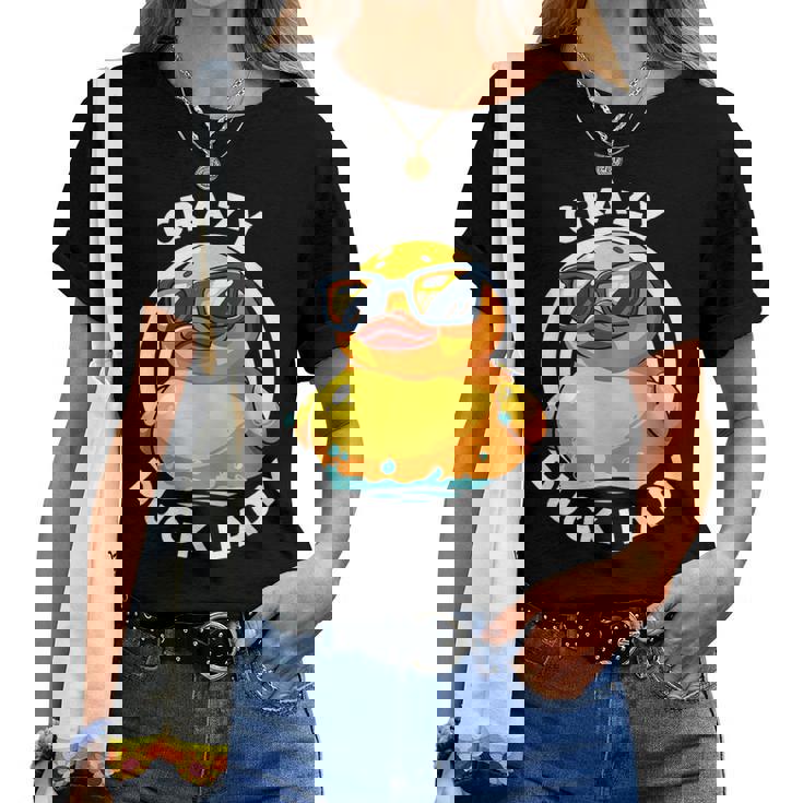 Crazy Duck Lady キュート アヒル ママ アヒルの所有者 面白い I Love Ducks レディースTシャツ